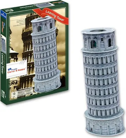CLEVER&HAPPY 3D-Puzzle Schiefer Turm von Pisa / 13 Teile / ab 3 Jahren