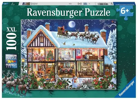 Ravensburger Puzzle Weihnachten zu Hause XXL / 100 Teile / ab 6 Jahren