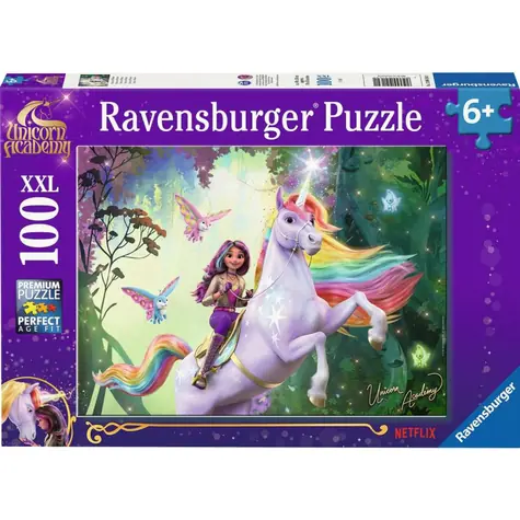 Ravensburger Kinderpuzzle Einhorn- Academy - Sophia und Wildstar / 100 Teile / ab 6 Jahren