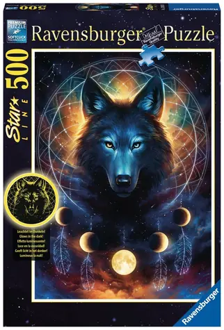 Ravensburger Leuchtpuzzle Mondwolf / 500 Teile / ab 12 Jahren