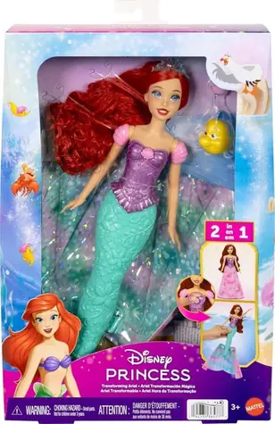 Mattel Disney Princess Ariel Puppe mit magischer Verwandlung JLK19 / ab 3 Jahren