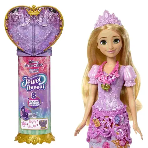 Mattel Disney Princess Reveal Locika Puppe JLK28 / 8 Überraschungen / Zepter / ab 3 Jahren