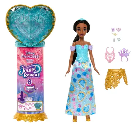 Mattel Disney Princess Reveal Jasmine Puppe JLK30 / 8 Überraschungen / Zepter / ab 3 Jahren