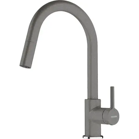 Franke Lina - Spültischarmatur FC 6051.084 mit Ausziehbrause, grauer Stein