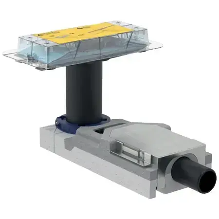 Geberit CleanLine - Duschrinne-Rohbausatz | für Böden 65-90 mm | Ablauf 40 mm 