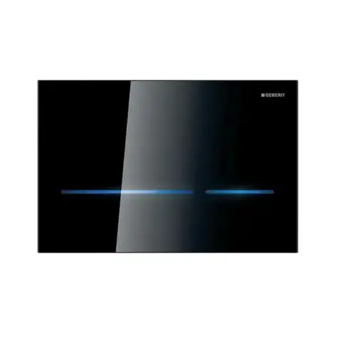 Geberit Sigma80 - Elektronische Spülsteuerung, schwarzes Glas / Netzanschluss