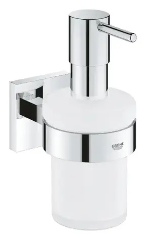 Grohe QuickFix Start Cube - Seifenspender mit Halterung Glas/Chrom 
