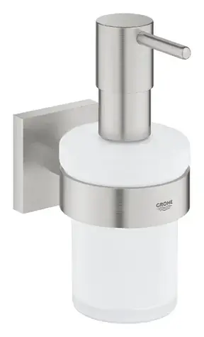 Grohe QuickFix Start Cube - Seifenspender mit Glas-/Superstahl-Halterung 
