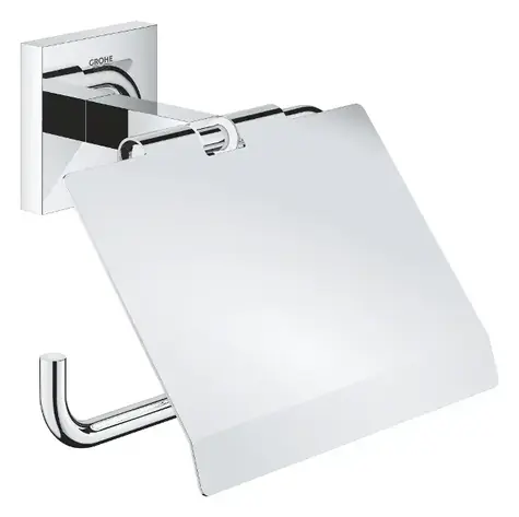 Grohe QuickFix Start Cube - Toilettenpapierhalter mit Deckel, verchromt 
