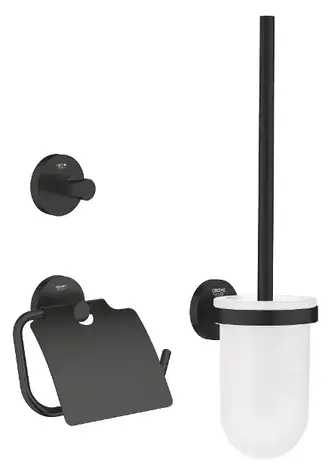 Grohe QuickFix Start - WC-Zubehörset 3-in-1, mattschwarz 