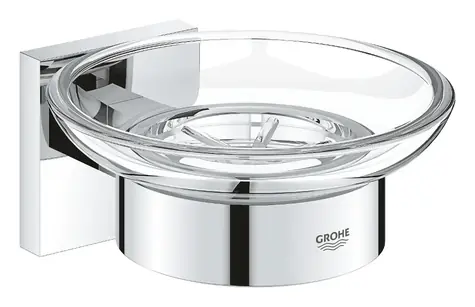Grohe QuickFix Start Cube - Seifenschale mit Halterung Glas/Chrom 
