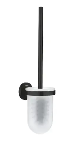 Grohe QuickFix Start - Wand-WC-Bürste mit Halterung, Glas/Mattschwarz 
