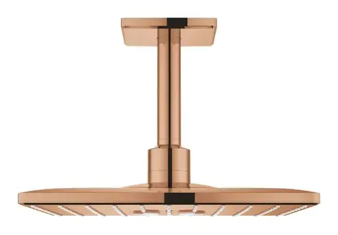 Grohe Rainshower SmartActive Cube - Kopfbrause 31 x 31 cm | 2 Strahlarten | Warm Sunset 