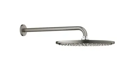 Grohe Rainshower Cosmopolitan - Kopfbrause Cosmopolitan 310 mit Arm 38 cm | 1 Strahlart | gebürstetes Dunkelgraphit 