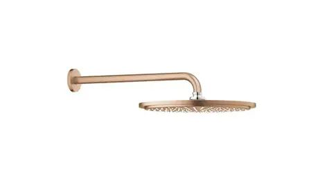 Grohe Rainshowan Cosmopolitan - Kopfbrause Cosmopolitan 310 mit 38 cm Arm | 1 Strahlart | gebürstet, Warm Sunset 