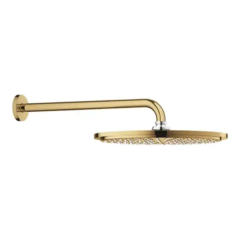 Grohe Rainshowan Cosmopolitan - Kopfbrause Cosmopolitan 310 mit 38 cm langem Arm | 1 Strahlart | Cool Sunrise 