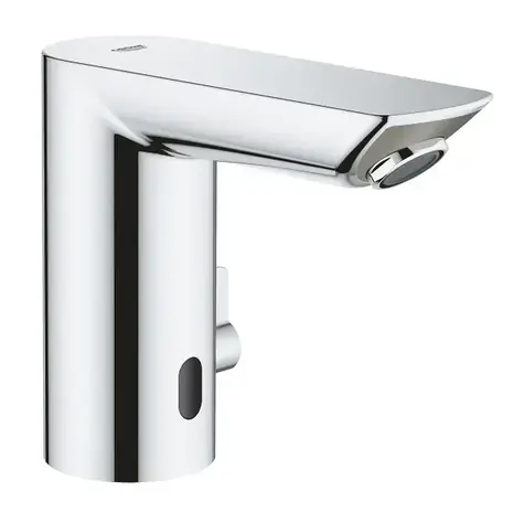 Grohe Bau Cosmopolitan E - Infrarot-Waschtischarmatur mit Mischbatterie | ab 6 V | Chromarmatur 