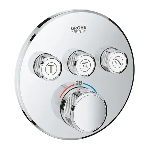 Grohe Grohtherm SmartControl - Thermostat-Duscharmatur, Unterputz, 3-Wege-Armatur, Chrom 