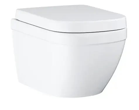 Grohe Euro Ceramic - Wand-WC mit Softclose-Sitz, spülrandlos, Triple Vortex, Alpinweiß 