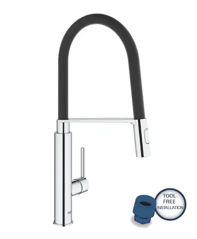 Grohe Feel - Spültischarmatur mit flexiblem Arm, verchromt 