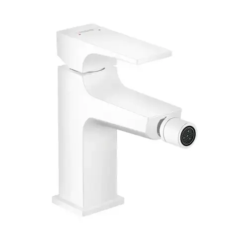 Hansgrohe Metropol - Bidetarmatur mit Push-Open-Auslauf, mattweiß 