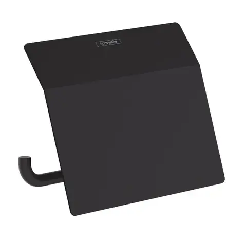 Hansgrohe AddStoris - Toilettenpapierhalter mit Deckel, matt schwarz 