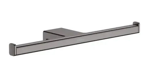 Hansgrohe AddStoris - Toilettenpapierhalter, doppelt gebürstetes Schwarzchrom 