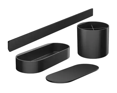 Hansgrohe WallStoris - Badezimmer-Accessoires-Set, mattschwarz 