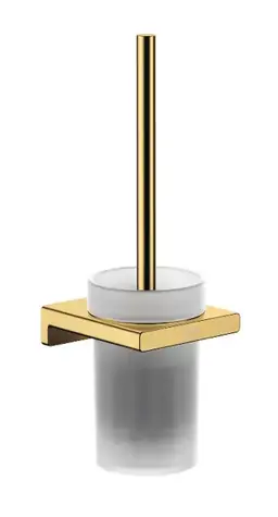 Hansgrohe AddStoris - Wand-WC-Bürste, mattiertes Glas/poliertes Gold-Look