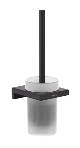 Hansgrohe AddStoris - Wand-WC-Bürste, satiniertes Glas/matt schwarz