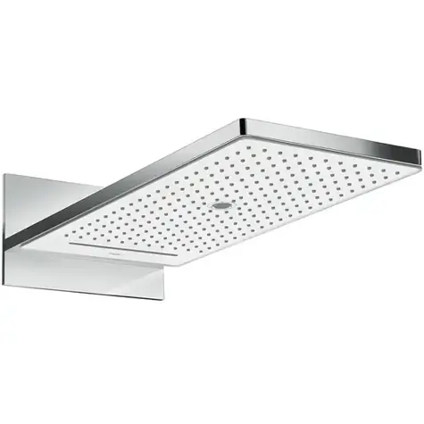 Hansgrohe Rainmaker Select - Kopfbrause | 3 Strahlarten | EcoSmart | Weiß/Chrom 