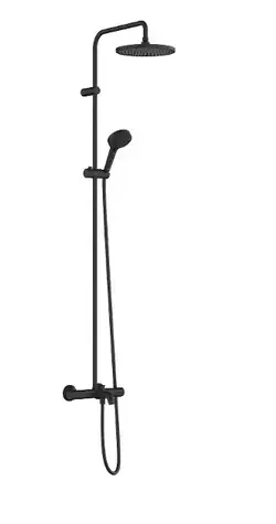 Hansgrohe Vernis Blend - Duschset Showerpipe 240 mit Badewannenthermostat | 2 Strahlarten | Mattschwarz