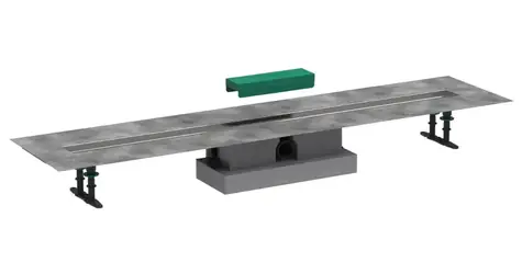 Hansgrohe uBox Universal - Set für die Standardmontage von 120 cm langen Duschrinnen | Edelstahl 