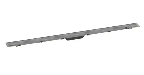 Hansgrohe RainDrain Rock - Lineare Duschrinne 1200 | mit Fliesenraster | Edelstahl 