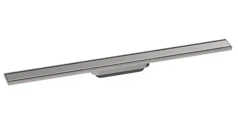 Hansgrohe RainDrain Original - Lineare Duschrinne 80 cm | mit Rost | Edelstahl gebürstet 