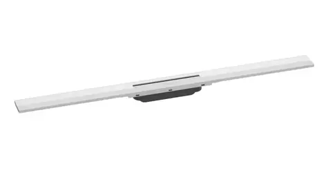 Hansgrohe RainDrain Flex - Lineare Duschrinne mit Edelstahlrost 900 | raumintegriert | kürzbar, mattweiß 