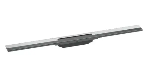 Hansgrohe RainDrain Flex - Lineare Duschrinne mit Edelstahlrost 800 | raumfüllend | kürzbar, verchromt 