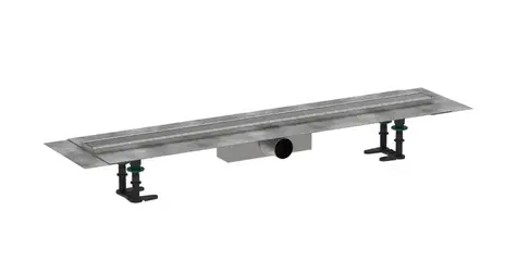 Hansgrohe RainDrain Compact - Duschrinne 90 cm | mit Rost | Edelstahl gebürstet 