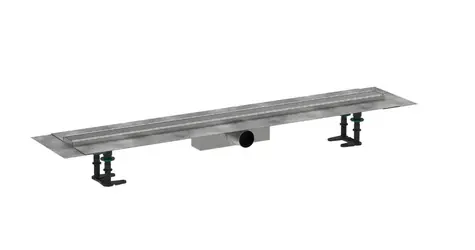Hansgrohe RainDrain Compact - Duschrinne 100 cm | mit Rost | gebürsteter Edelstahl 
