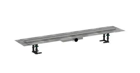 Hansgrohe RainDrain Compact - Duschrinne 100 cm | mit Rost | gebürsteter Edelstahl 