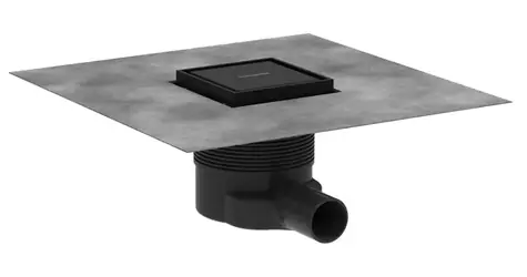 Hansgrohe RainDrain Brilliance - Bodenablauf | 10 x 10 cm | matt schwarz 