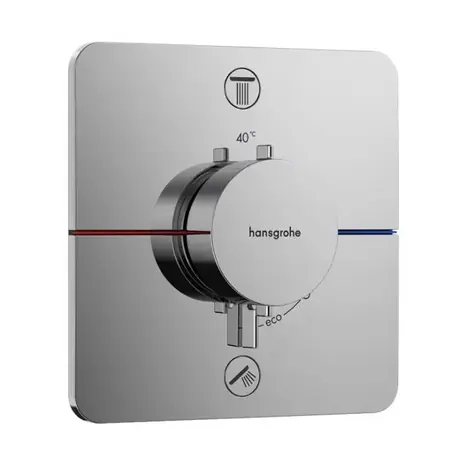 Hansgrohe ShowerSelect Comfort - Thermostatarmatur für Unterputzmontage | für 2 Geräte | Chrom 