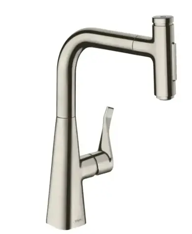 Hansgrohe M71 - Spültischarmatur M7117-H240 mit Ausziehbrause | Sbox | Edelstahloptik