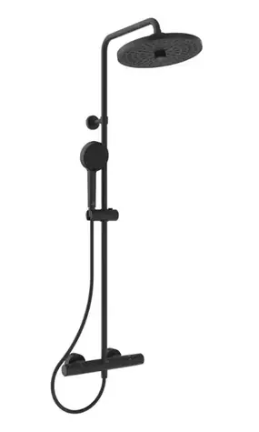 Ideal Standard CeraTherm - Duschset mit Thermostat | Durchmesser 26 cm | 2 Düsen | seidenmatt schwarz 