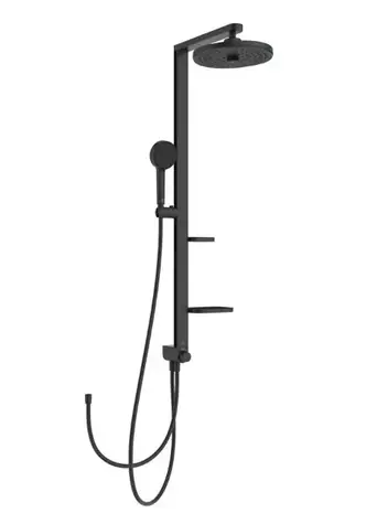 Ideal Standard ALU+ - Duschset ohne Armatur | Durchmesser 26 cm | 2 Düsen | seidenmatt schwarz 