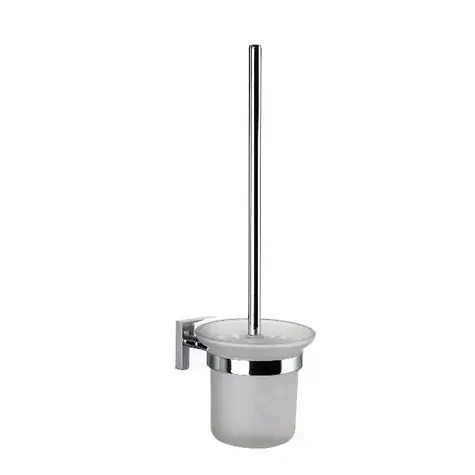 kielle Harmonia - Wand-WC-Bürste mit Halterung | Milchglas/Chrom