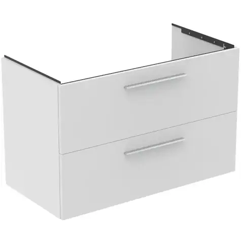 Ideal Standard i.Life B - Waschtischunterschrank 100 x 63 x 51 cm | 2 Schubladen | Mattweiß