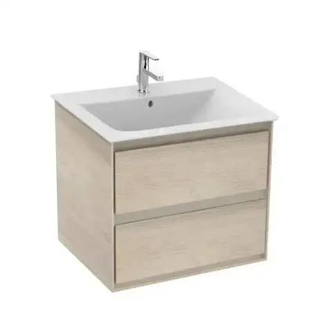Ideal Standard Connect Air - Waschtischunterschrank | 60 x 44 x 52 cm | helles Holz/hellbraune, matte Dekor