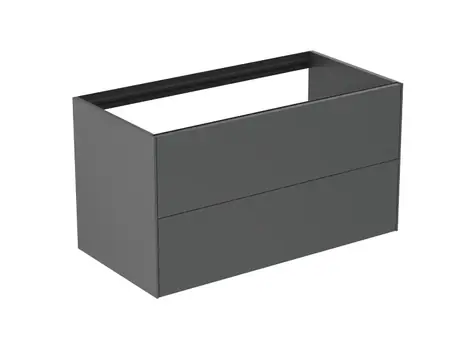 Ideal Standard - Waschtischunterschrank | 100 x 54 x 51 cm | 2 Schubladen | matt anthrazit