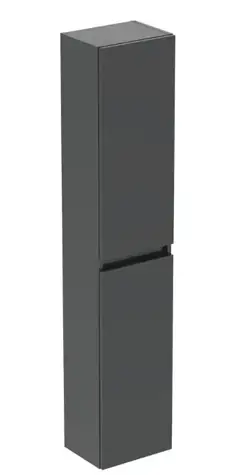 Ideal Standard Eurovit+ - Hochschrank | 150 x 30 x 24 cm | 2 Türen | Scharniere links/rechts | Hochglanzgrau